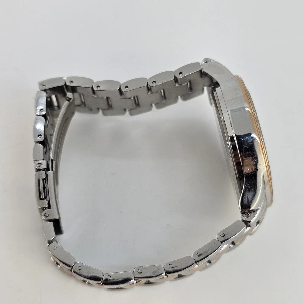 38MM Women's Watch Gray Dial Two Tone Bracelet Band 7
